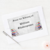 From the Library of Gothci Letter カスタム蔵書票 長方形シール (封筒)