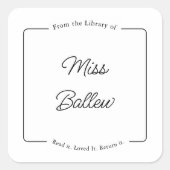 From the Library of Labels, Library Stickers スクエアシール (正面)