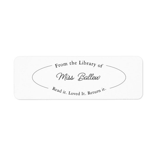 From the Library of Labels, Library Stickers ラベル (正面)