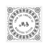 "From the library of" Monogram Library Bookplate セルフインキングスタンプ (デザイン)