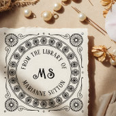 "From the library of" Monogram Library Bookplate セルフインキングスタンプ