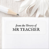 From the Library of Teacher Book ラベル (インサイチュ)
