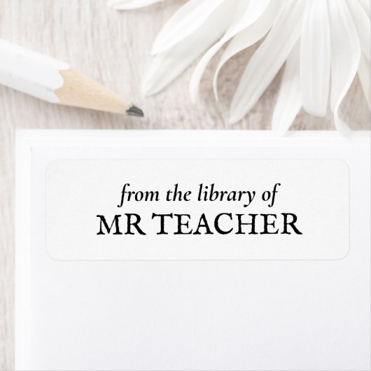 From the Library of Teacher Book ラベル (インサイチュ)