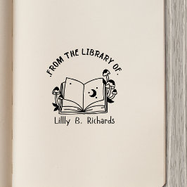 From the Library of [Your Name] – 魔法の本 ラバースタンプ