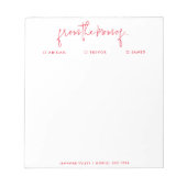 "From the Mom of" Note to School, Red Notepad ノートパッド (正面)