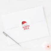 From the North Pole Christmas Sticker | Santa Hat  ラウンドシール (封筒)