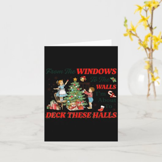 From The Windows To The Walls Cute Christmas Holid カード (黄色い花)