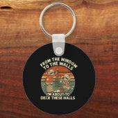 From The Windows To The Walls Funny Retro Raccoon キーホルダー (正面)