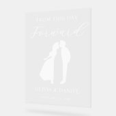 From This Day Forward Personalized Wedding Welcome アクリルサイン (傾斜)