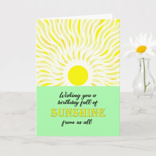 From Us All誕生日Bright Sunshine Card カード (小さな植物)