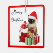 From Your Cat Siamese Meowy Christmas Ornament セラミックオーナメント (左)