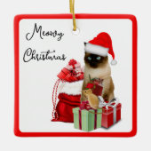 From Your Cat Siamese Meowy Christmas Ornament セラミックオーナメント (正面)