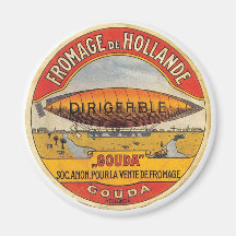 Fromage de Hollande Gouda Cheese Dirigeableラベル