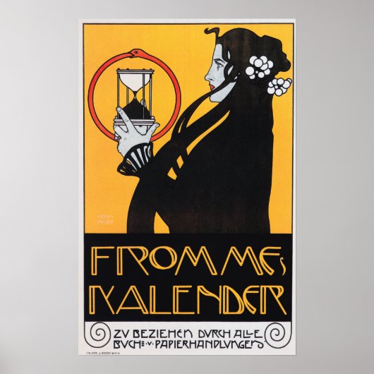 FROMES KALENDER by Austrian Artist Koloman Moser ポスター (正面)
