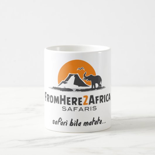 FromHere2Africaのサファリのマグ コーヒーマグカップ (中央)