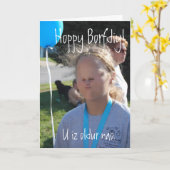 Fronk著ハッピーバースデー カード (黄色い花)