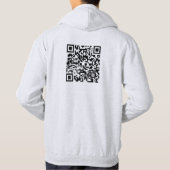 Front Add Logo Back QR Code パーカ (裏面)