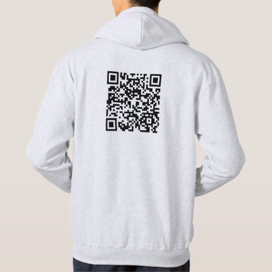 Front Add Logo Back QR Code パーカ (裏面)