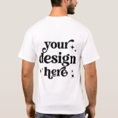 Front and Back Design Custom Logo Personalized Tシャツ (裏面)