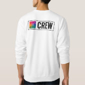 Front And Back Double Sided Print Mens Staff Crew スウェットシャツ (裏面)