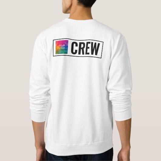 Front And Back Double Sided Print Mens Staff Crew スウェットシャツ (裏面)