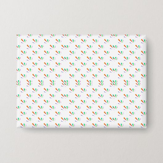 Front and back view of a white envelope  缶バッジ (正面)