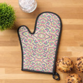 Front and back view of an oven mitt 鍋つかみ (トップダウン)