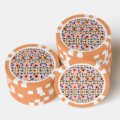 Front and back views of a poker chip  ポーカーチップ (積み重ね)