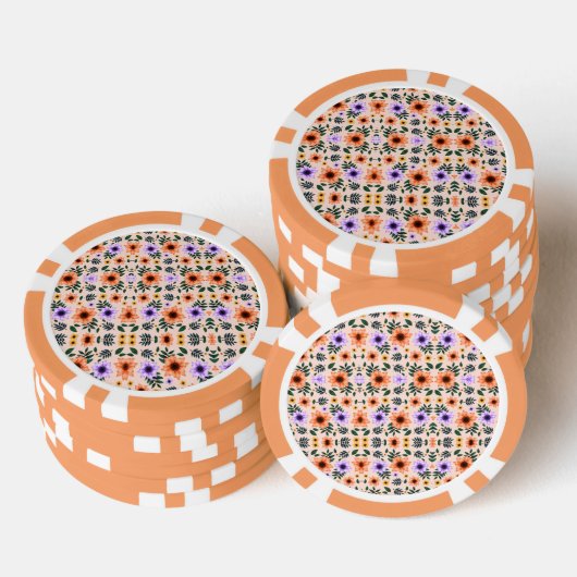 Front and back views of a poker chip  ポーカーチップ (積み重ね)