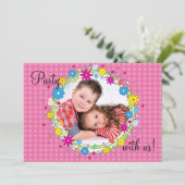 Front and Center Photo Birthday Partyへの招待 招待状 (スタンド正面)
