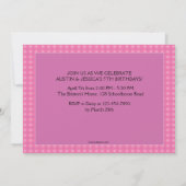 Front and Center Photo Birthday Partyへの招待 招待状 (裏面)