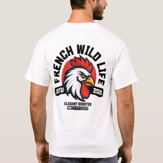 Front & Back-Design - French Wild Life Tシャツ (裏面)