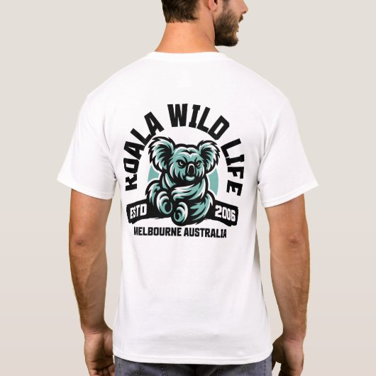 Front & Back Design: Koala Wild Life Tシャツ (裏面)