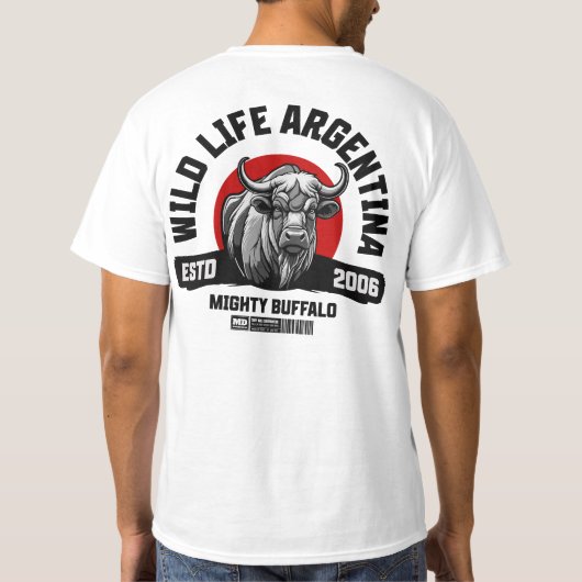 Front & Back Design: Mighty Buffalo Urban Power Tシャツ (裏面)