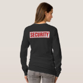 Front & Back Print Womens Long Sleeve Security Tシャツ (裏面フル)