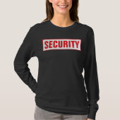 Front & Back Print Womens Long Sleeve Security Tシャツ (正面)