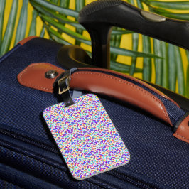 Front of luggage tag with colorful abstract  ラゲッジタグ
