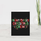 Front Office Squad Christmas Office Staff Admin Me カード (正面)