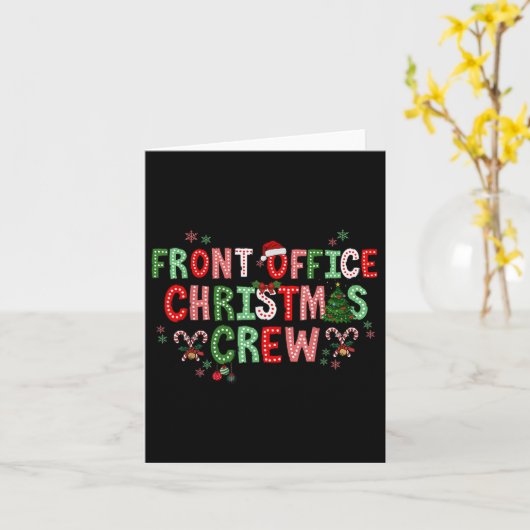 Front Office Squad Christmas Office Staff Admin Me カード (黄色い花)