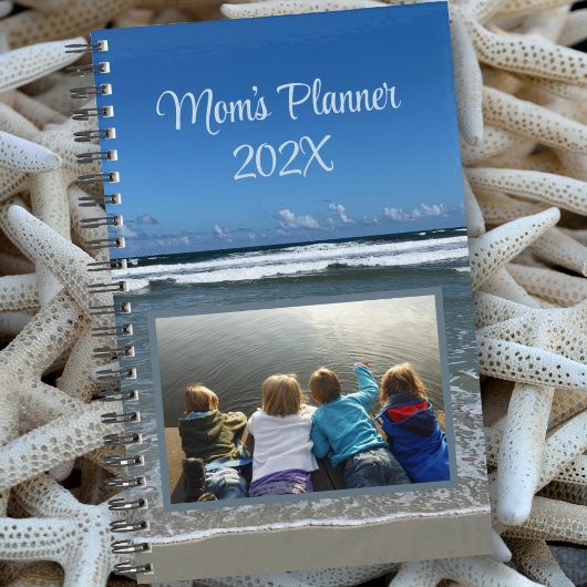 Front Photo Custom Family Planner Ocean Scene プランナー手帳
