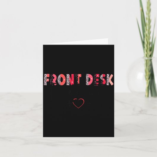 Front Receptionist Desk Valentines Day Hostal Nurs カード (正面)