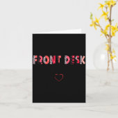 Front Receptionist Desk Valentines Day Hostal Nurs カード (黄色い花)