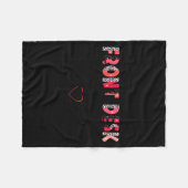 Front Receptionist Desk Valentines Day Hostal Nurs フリースブランケット (正面(横))