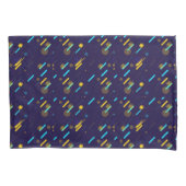 Front side of a pillowcase with a dark purple 枕カバー (正面)