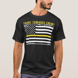Front Toward Enemy Vintage American Flag Military  Tシャツ