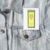 Front view of extra virgin olive oil tin can 缶バッジ (インサイチュ)