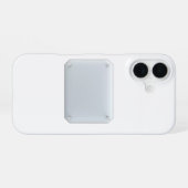 Front view of transparent glass signboard iPhone 16ケース (裏面横)