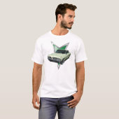 frontal3/4眺めの薄緑の1961年のポンティアクベントゥーラ tシャツ (正面フル)