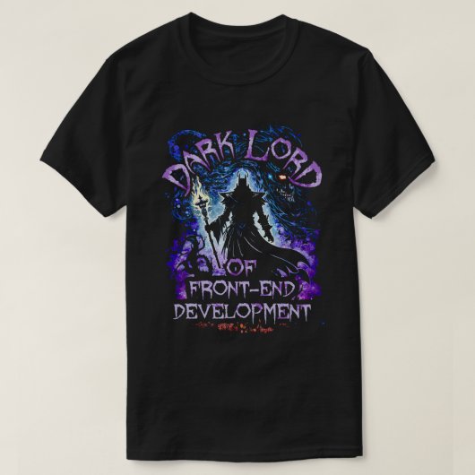 FrontEnd開発のダークロード Tシャツ (デザイン正面)