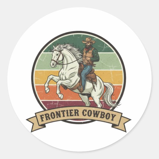 Frontier Cowboy Spirit ラウンドシール (正面)